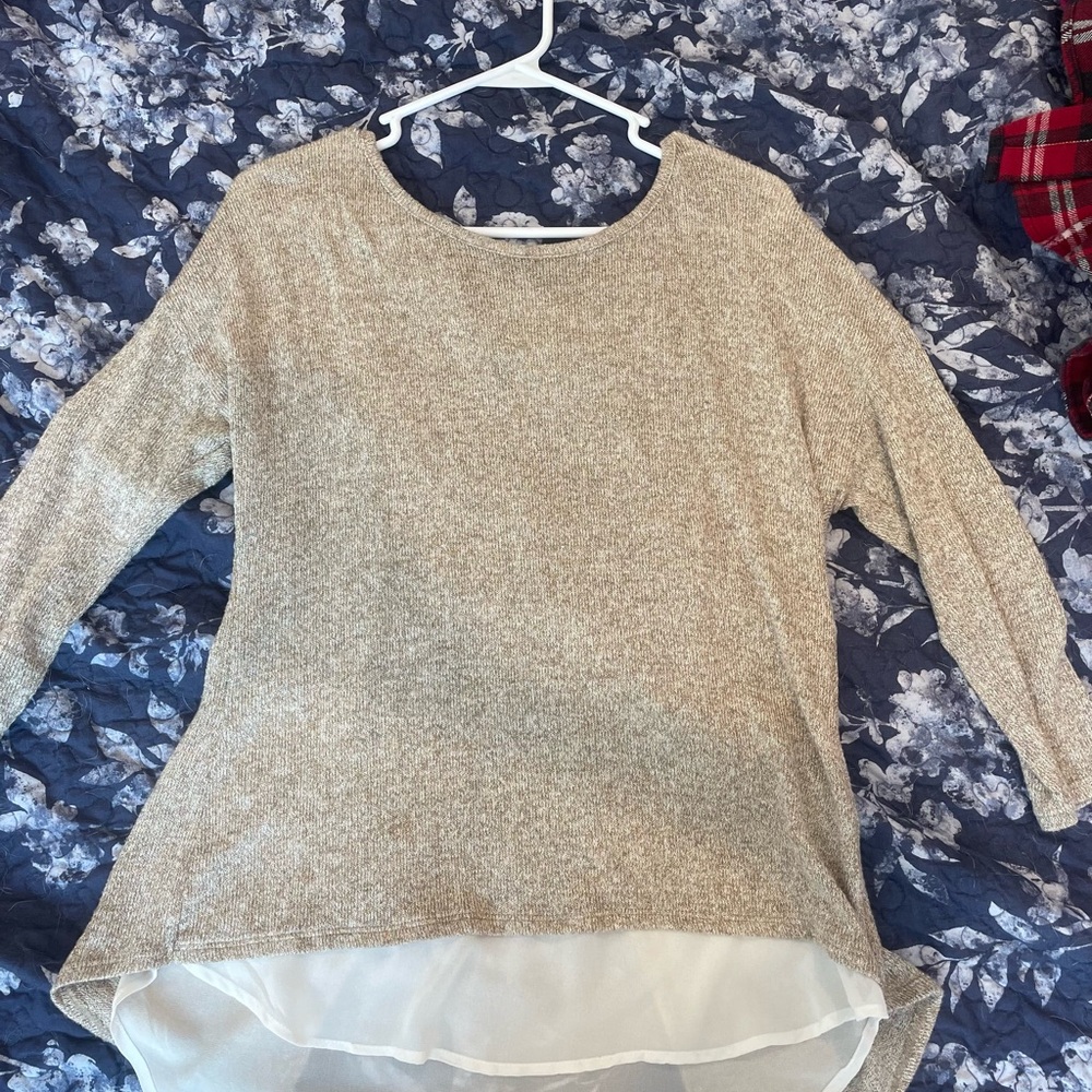New York & Company Gold Knit Sweater